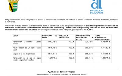 SUBVENCIÓN PARA FINANCIAR LOS HONORARIOS TÉCNICOS DE LAS OBRAS FINANCIERAMENTE SOSTENIBLES