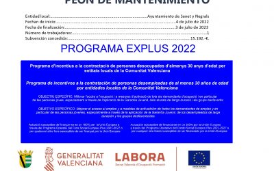 NUEVA CONTRATACIÓN A TRAVÉS DEL PROGRAMA EXPLUS 2022