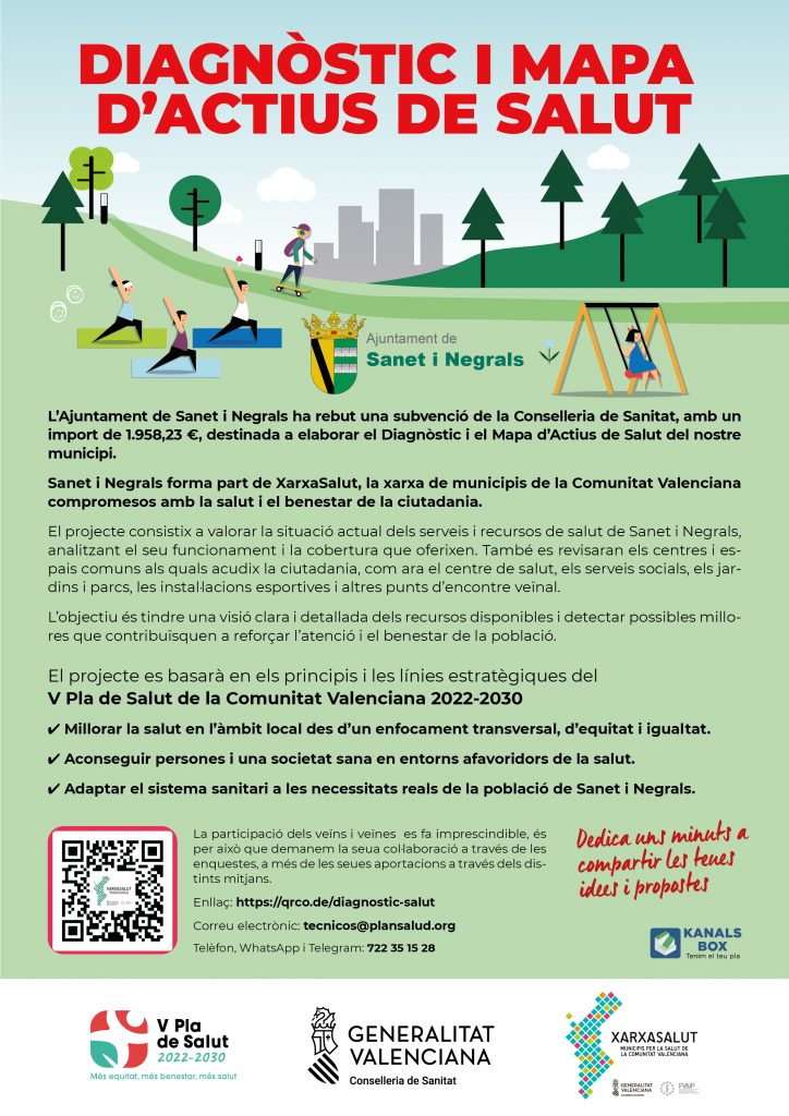 ELABORACIÓN DEL DIAGNÓSTICO Y MAPA DE ACTIVOS DE SALUD DE SANET Y NEGRALS