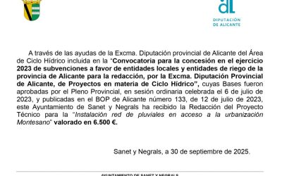 SUBVENCIÓN DE CICLO HÍDRICO 2023