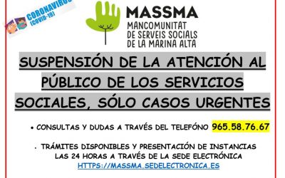 MASSMA SUSPENSIÓN ATENCIÓN AL PÚBLICO