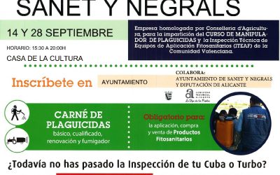 CURSO GRATUITO PARA LA OBTENCIÓN DEL CARNET DE MANIPULADOR DE PRODUCTOS FITOSANITARIOS